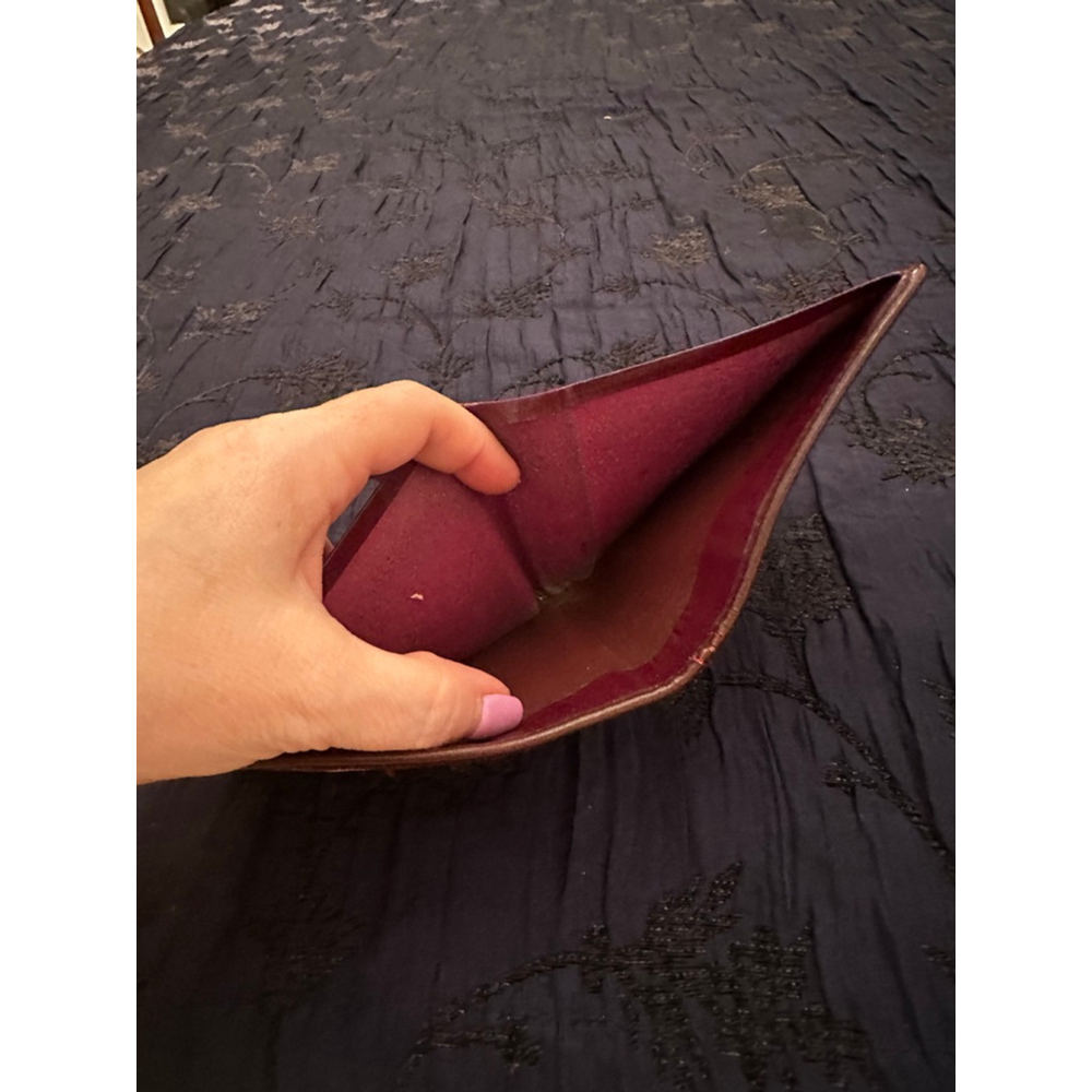 Dior Beige and Burgundy Canvas & Leather Bifold Wallet - Picture 15 of 15